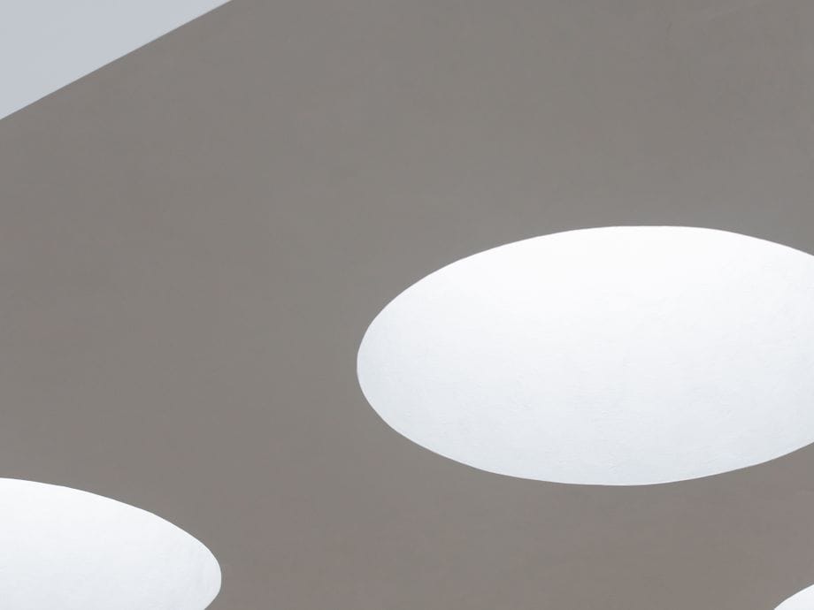Recessed LED downlight neatly installed in a modern ceiling